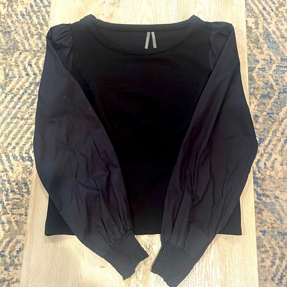 Black long sleeved Anthropologie top